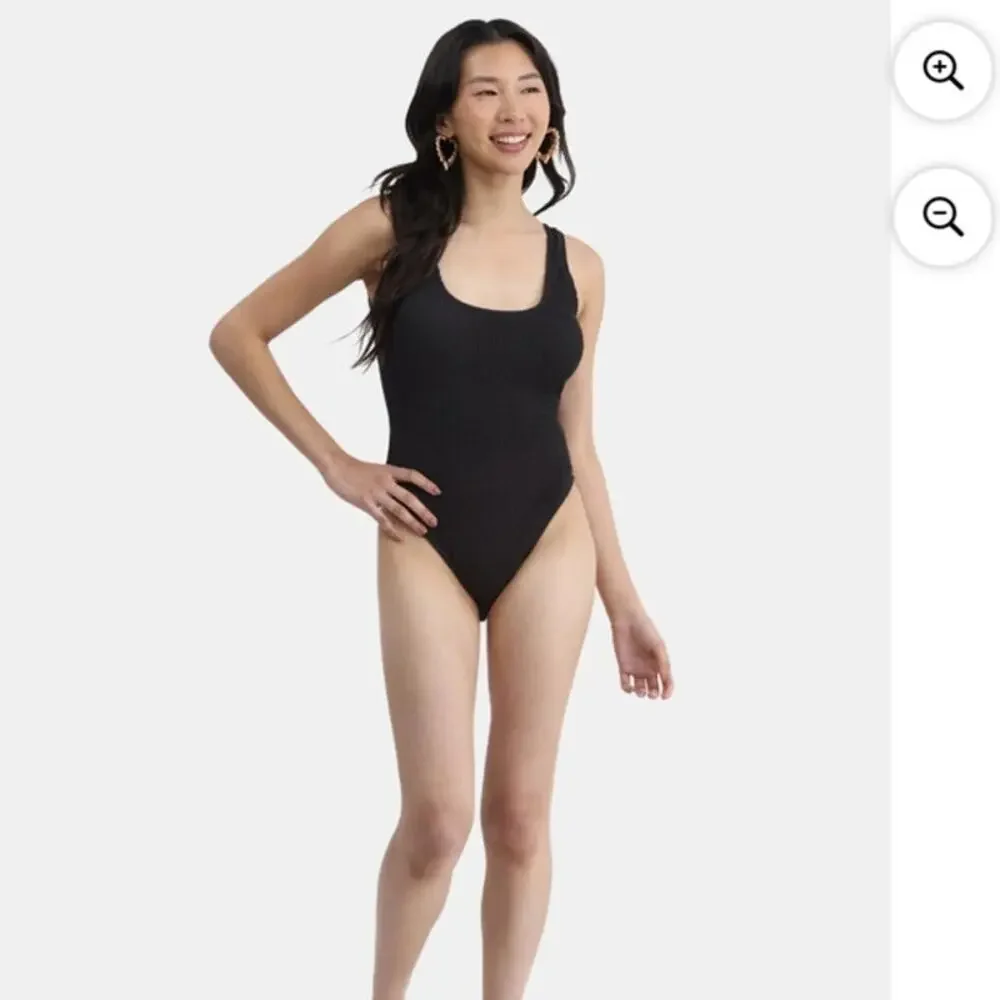 No Boundaries Women's Herringbone Crinkle One‎ Piece Swimsuit, Size XXS -  NWT